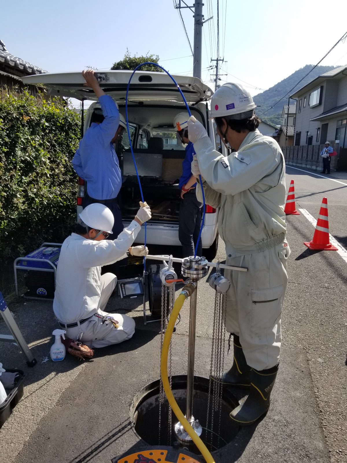水道菅内不断水カメラ調査を実施しました